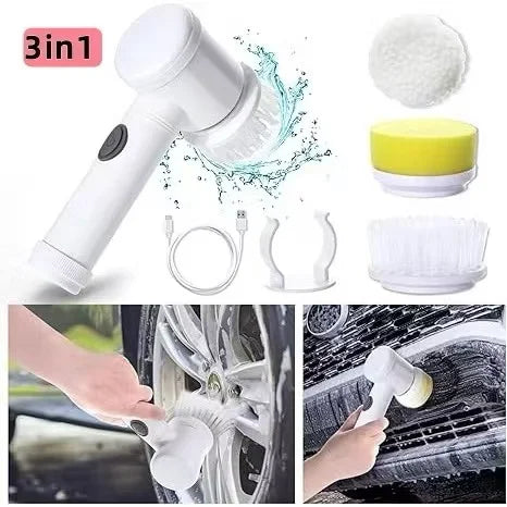 Escova Elétrica de Limpeza Recarregável | Multiuso para Cozinha e Banheiro