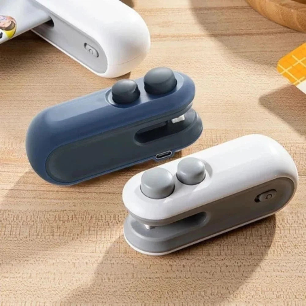 Seladora a Vácuo Portátil Mini | Recarregável USB com Cortador Integrado