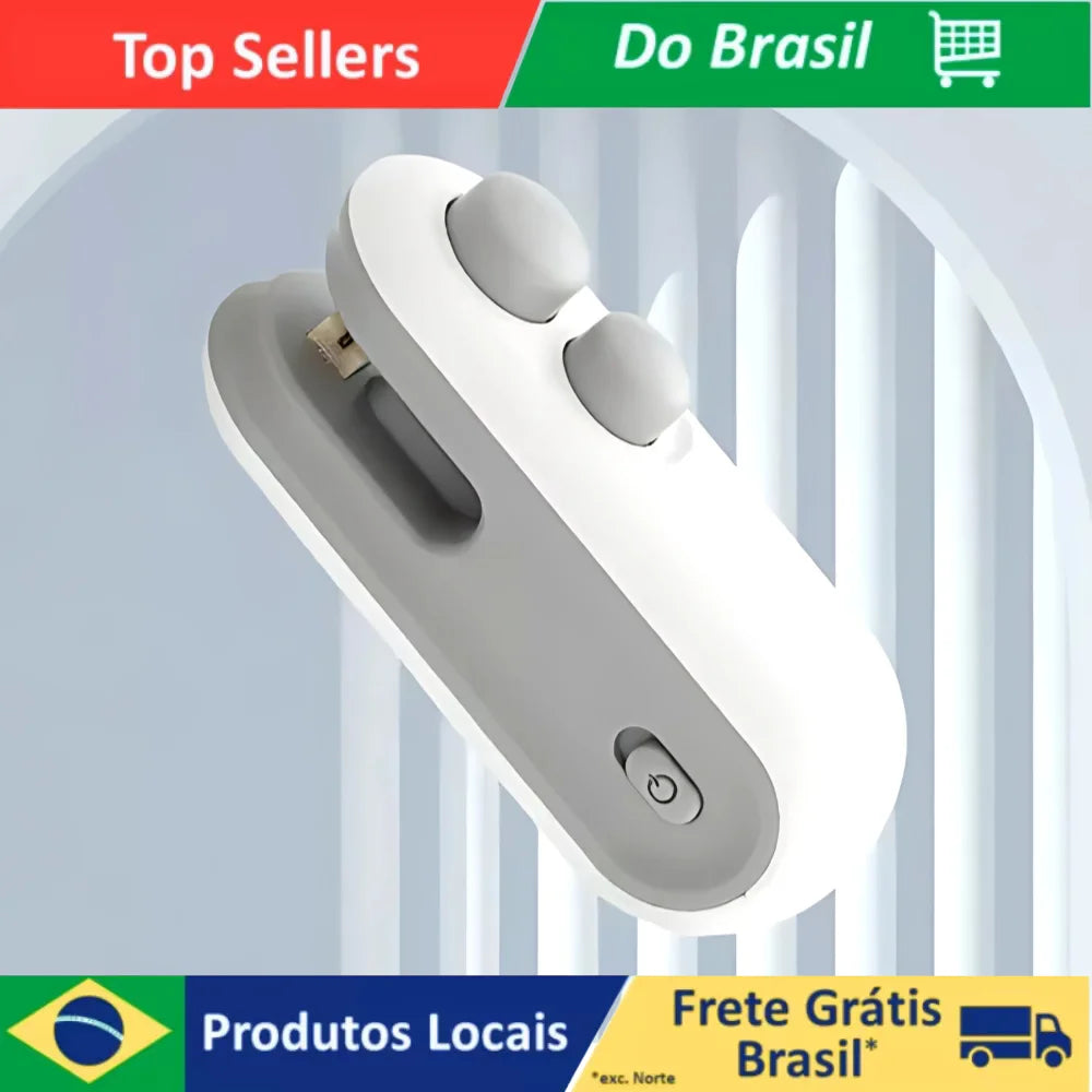 Seladora a Vácuo Portátil Mini | Recarregável USB com Cortador Integrado