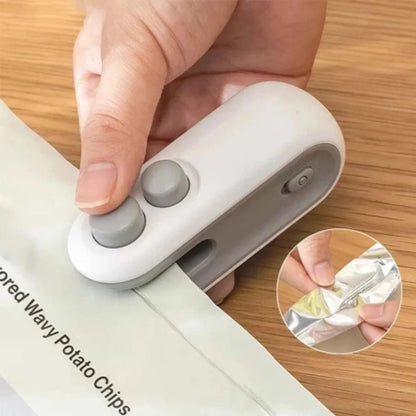 Seladora a Vácuo Portátil Mini | Recarregável USB com Cortador Integrado