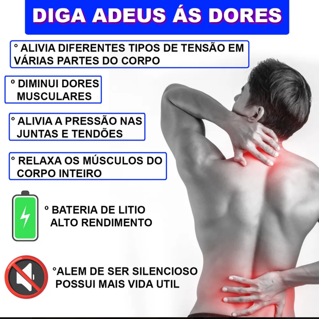 Massageador Elétrico Portátil (Alívio Imediato)