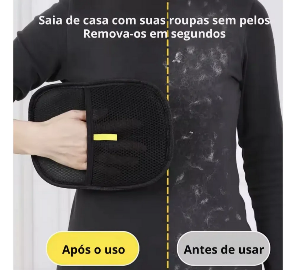 Luva Removedora de Pelos (Limpeza Rápida e Sem Bagunça)
